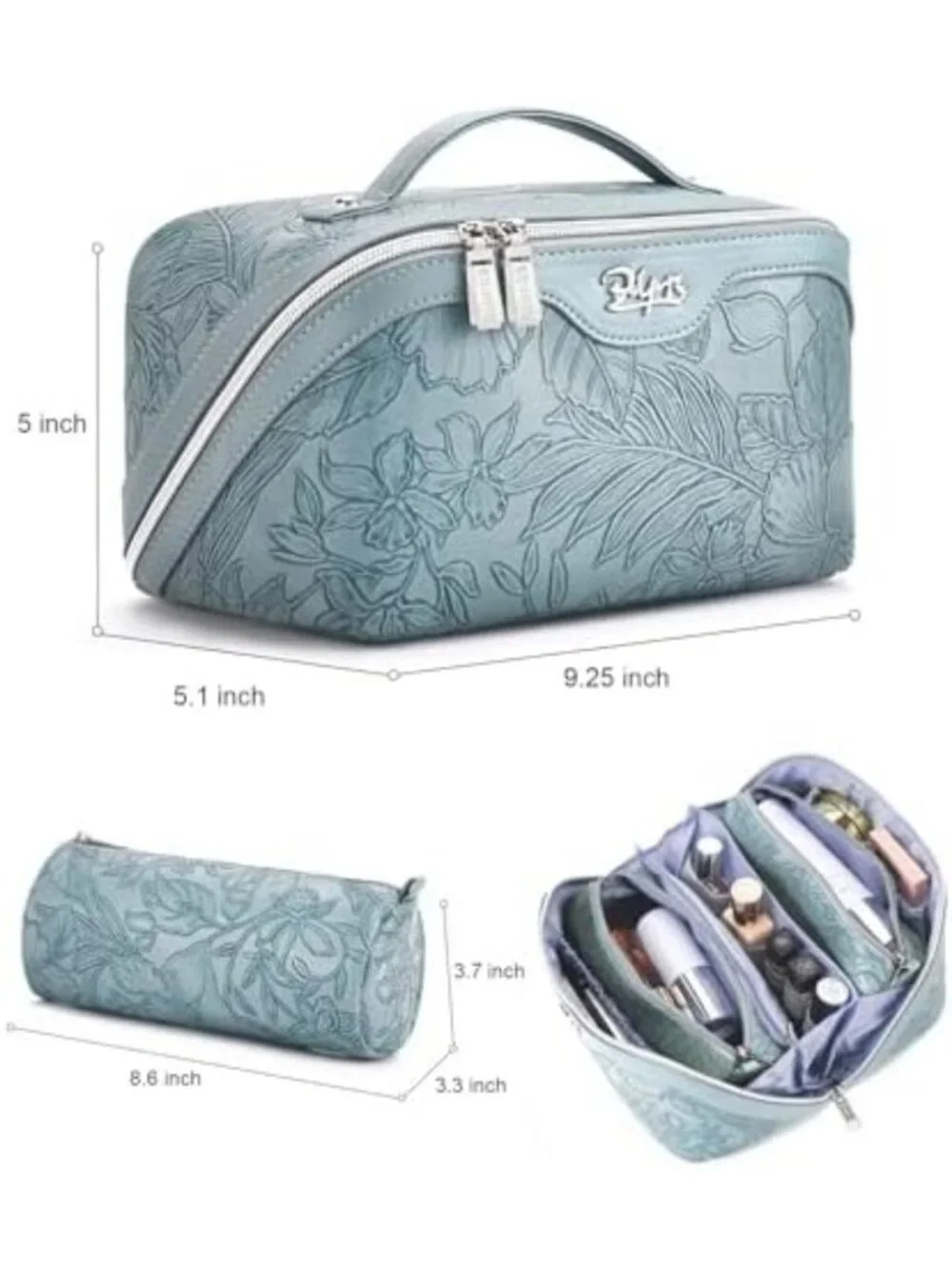 Floral Travel Makeup Organizer Bag | Cosmetic Storage Case for Beauty Essentials